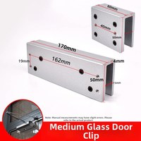 Support de fixation pour ferme-porte automatique sans perçage pour porte en verre trempé sans cadre