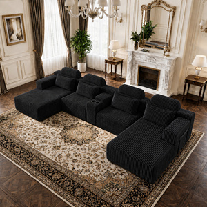 [Stock US] Canapé sectionnel moderne en velours en forme de U - <span class=keywords><strong>Ensemble</strong></span> de salon 3 pièces Expédition domestique aux États-Unis MOQ : 1 <span class=keywords><strong>ensemble</strong></span> - Product Image 3