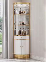 Meuble de bar moderne, meuble de luxe, acier inoxydable doré, vitrine en verre, buffet pour salon, salle à manger