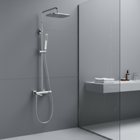 Ensemble de robinetterie de douche Momali Factory, système de douche pour salle de bain, eau chaude et froide, cascade, pomme de douche à main, kit de mélangeur