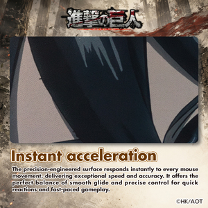Tapis de souris de jeu Attack on Titan Mikasa Ackerman |   Produit sous licence officielle - Product Image 3