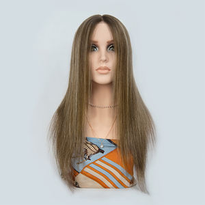 Peluca de encaje de alta calidad al por mayor, cabello humano virgen Remy ruso, peluca judía con base de piel, rubia, Kosher, para mujeres blancas - Product Image 2