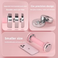 Nuevo Set de Mancuernas Ajustables de 5 kg, Pilates, Acero Electrochapado, Fitness, Ejercicio de Extremidades Superiores para Mujeres, Uso Doméstico