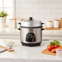 Cuisinière à riz multifonction AMD en acier inoxydable avec revêtement antiadhésif, cuisson rapide, écologique, portable, capacité de 1 à 5 L, usage domestique et commercial