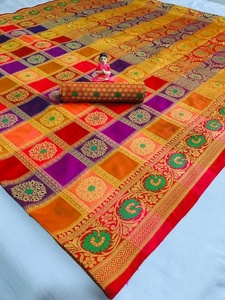 Le plus attrayant Banarasi Art soie Sarees Blouse pièce tenue de fête pour les femmes indiennes pas cher bas prix en gros Surat Apparelgarment - Product Image 2
