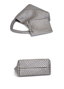 RTS 패션 호보백 수제 직조 캐주얼 여성 핸드백 PU 직조 토트백 여성 숄더백 대형 직조 핸드백 야외용 - Product Image 4