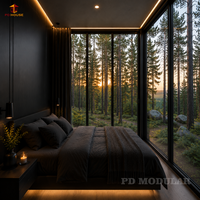Maison préfabriquée moderne en verre, cabane modulaire pour Airbnb, location de vacances, station balnéaire, lodge de luxe, design personnalisé