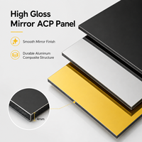 Panneau composite en aluminium (ACP/ACM) finition or miroir 4 mm, étanche et résistant aux intempéries pour revêtement mural extérieur