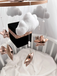 Fait à la main lune étoile <span class=keywords><strong>bebe</strong></span> garçon fille jouets éducatifs personnalisés feutre décor de pépinière berceau lit bébé mobiles kaaba avec <span class=keywords><strong>cube</strong></span> du coran - Product Image 2