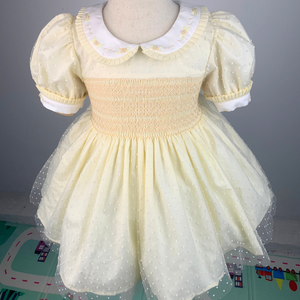 Robe de princesse smockée personnalisable de haute qualité pour filles groupe d'âge bébés (0-12 ans) Style occidental directement fabricant vietnamien - Product Image 1