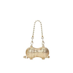 Envío <span class=keywords><strong>gratis</strong></span> 2025 moda señoras vestido elegante Mini monederos Metal melón semilla cacahuete en forma de cadena hombro lápiz labial bolsa - Product Image 5