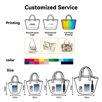 Sac fourre-tout en coton uni avec impression de logo personnalisé en gros, sac à dos en toile personnalisé