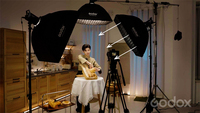 Kit d'éclairage LED en direct facile à installer 200W LED Video Light avec Softbox et trépied