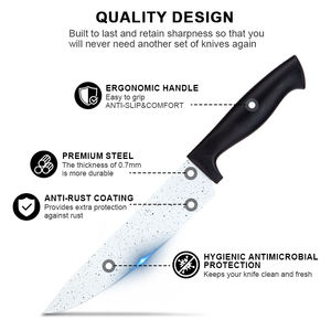 Venta caliente en Europa y América Cocineros caseros Juego de cuchillos de cocina Cuchillas afiladas de seis piezas Kits de cuchillos de utilidad de frutas y verduras de chef - Product Image 2