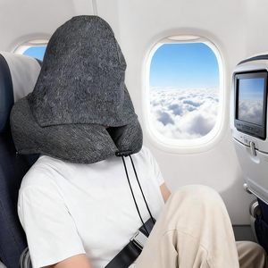 Oreiller cervical en forme de U pour sweat à capuche, en mousse à mémoire de forme, en polyester, pour voyage, adulte, soulagement des douleurs aux épaules en avion, lavable - Product Image 6