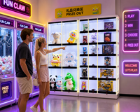 Vitrine de rangement modulaire et flexible pour cadeaux, combinable avec machine à poupées et armoire à cadeaux, pour centre de jeux d'arcade et lieux de divertissement