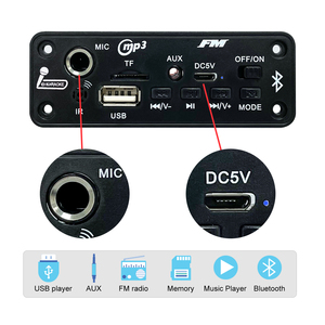 Hot bán USB 3.7V 5V Máy nghe nhạc MP3 Bluetooth mô-đun khuếch đại Bảng Giải Mã mic Kit cho âm nhạc Loa đài phát thanh - Product Image 2