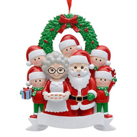 Neue Produktideen 2026: Weihnachtsbaumschmuck aus Kunstharz – Weihnachtsmann und Geschwister als Anhänger für die Weihnachtsdekoration
