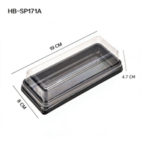 Conteneur en PET pour brownie, tiramisu, dessert, avec couvercle, emballage en blister recyclable, boîte pour boulangerie, pâtisserie, sandwich, sushi
