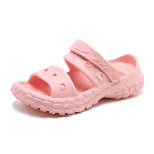 Pantoufles à semelles épaisses pour femmes, couleur unie noire, fermeture à boucle, chaussures de plage d'extérieur, confortables, résistantes à l'usure, chaussures d'eau - Product Image 5