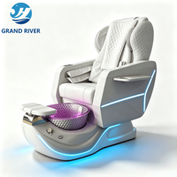 Chaise de pédicure spa à jet de vapeur magnétique électrique à prix de gros, ensemble chaise de pédicure et table de manucure