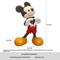 Bixin Love Mickey résine écologique fait à la main meuble TV noël salon grande décoration de sol haut de gamme cadeau de pendaison de crémaillère