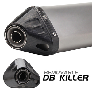 Silenciador de escape de doble orificio <span class=keywords><strong>Yoshimura</strong></span> TRC de acero inoxidable de alta calidad de 51MM para motocicletas Universal nueva condición - Product Image 3