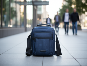 Borsa a Mano da Uomo a Cinque Strati con Cerniera, Fodera in Nylon e Poliestere, Decorazione con Logo, Stile Minimalista Normcore, Uso Quotidiano per Tutte le Stagioni - Product Image 2
