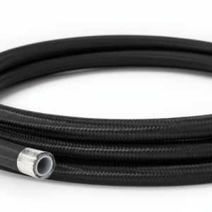 สายท่อ PTFE แบบถัก R14 SAE100อุณหภูมิสูงลวดสเตนเลสสตีล304 AN4ยืดหยุ่นปรับได้สำหรับอุปกรณ์ยานยนต์ - Product Image 1