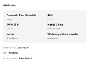Food Additive Ethyl Maltol White <b>Crystal</b> Powder 99% Purity for Food Flavor - Product Image 6