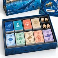 Jinayon Custom OCEAN RESEARCH PORT Jeu de société éducatif sur la durabilité en carton, boîte rigide magnétique de style livre, pour facilitateur