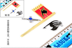 29 pz/set Anime <span class=keywords><strong>Fairy</strong></span> <span class=keywords><strong>Tail</strong></span> portachiavi collana chiave d'oro accessori Cosplay Set di armi - Product Image 6