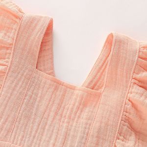 2024 estivo di alta qualità imbracature per bambini senza maniche in cotone traspirante cingolato per bambini 6-12 mesi <span class=keywords><strong>tuta</strong></span> da <span class=keywords><strong>bambina</strong></span> - Product Image 4