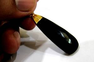 Colgante de Plata de Ley con Baño de Oro, con Cuarzo Hidrotermal en Forma de Pera, con Conectores, Elige Tu Color - Product Image 2