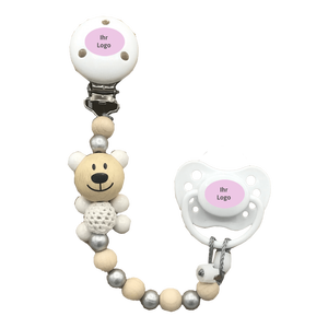 Catena per ciuccio orso all'uncinetto con logo a partire da 70 pezzi - Product Image 3