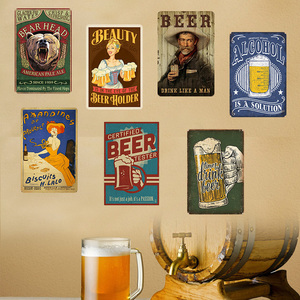 Nostalgique Signe En Métal D'art Garage <span class=keywords><strong>Pub</strong></span> Bar Salon Hôtel Décor Vintage Plaque D'étain En Métal Affiche signe de bière - Product Image 1