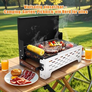 Barbecue pliant portable pour camping, grill de table pour barbecue extérieur avec sac de transport pour camping, pique-nique, emballage pour vente par correspondance - Product Image 6