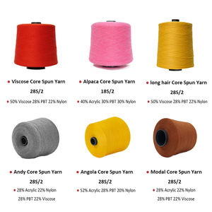 Salud Phong Cách Sản Xuất Sợi Giá Cho Đan Fasion Ấm Napper Áo Len Pha Trộn Core Spun Sợi - Product Image 5