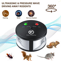 Répulsif à ultrasons pour souris, insectes et écureuils, à branchement secteur, ABS, 360 degrés, fréquence variable, dissuasion des rongeurs