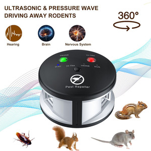 Répulsif à ultrasons pour souris, insectes et écureuils, à branchement secteur, ABS, 360 degrés, fréquence variable, dissuasion des rongeurs - Product Image 2