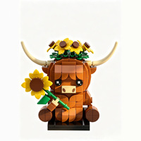 Kit de Construcción de Modelo de Ganado Highland, Juguetes DIY, Figura Coleccionable Personalizada, Regalo Decorativo, Adorno al por Mayor