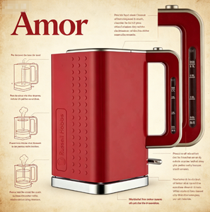 Hervidor Eléctrico Amor de 1.7L y 1500W de Ebullición Rápida, Diseño Inalámbrico, 360° °   Base Giratoria, Apagado Automático, Acero Inoxidable para un Uso Diario Rápido - Product Image 1