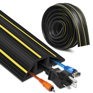 Su misura in PVC porta e pavimento copertura del cavo con 3 canali impermeabile striscia di tenuta include cavi cavi fili - Product Image 1