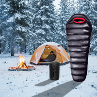 Sac de couchage gonflable haut de gamme pour adulte, style enveloppe, rembourré de duvet d'oie, imperméable, pour le camping en hiver, la randonnée et les activités de plein air