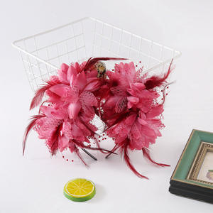 Diadema mexicana con corona de flores rosas para <span class=keywords><strong>mujer</strong></span>, tocado de Halloween PARA EL Día de los muertos, <span class=keywords><strong>disfraz</strong></span> de Aro para el pelo, corona de flores rosas - Product Image 4