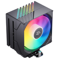 Refroidisseur de processeur de bureau SNOWMAN RGB MX60 à 6 tuyaux 100x100x28mm, dissipateur thermique LED PWM pour boîtier d'ordinateur, ventilateurs à 9 pales