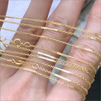 Collier tendance pour femme en or 14 carats avec maillons en O et chaîne à barres rectangulaires, design ras du cou - Accessoires cadeaux DIY