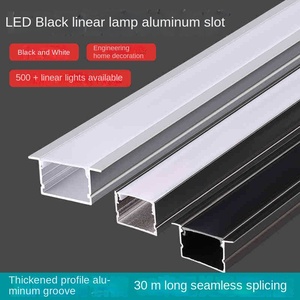 Nhựa hồ sơ ánh sáng khuếch tán góc PVC Đèn trần lõm 12V thạch cao tường LED dải nhôm hồ sơ - Product Image 4