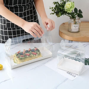 Offre Spéciale Portable Transparent PVC Rouleau De GÂTEAU Emballage <span class=keywords><strong>Suisse</strong></span> Serviette Rouleau Pâtisserie Boîte En Plastique Avec Plateau - Product Image 4
