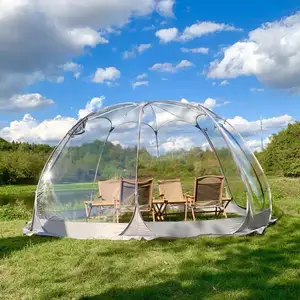 Nieuwe Product Diagonale Versteviging Type Bubble Transparante Tent Enkele Opblaasbare Bubble Tent Outdoor Met 2 Tunnels